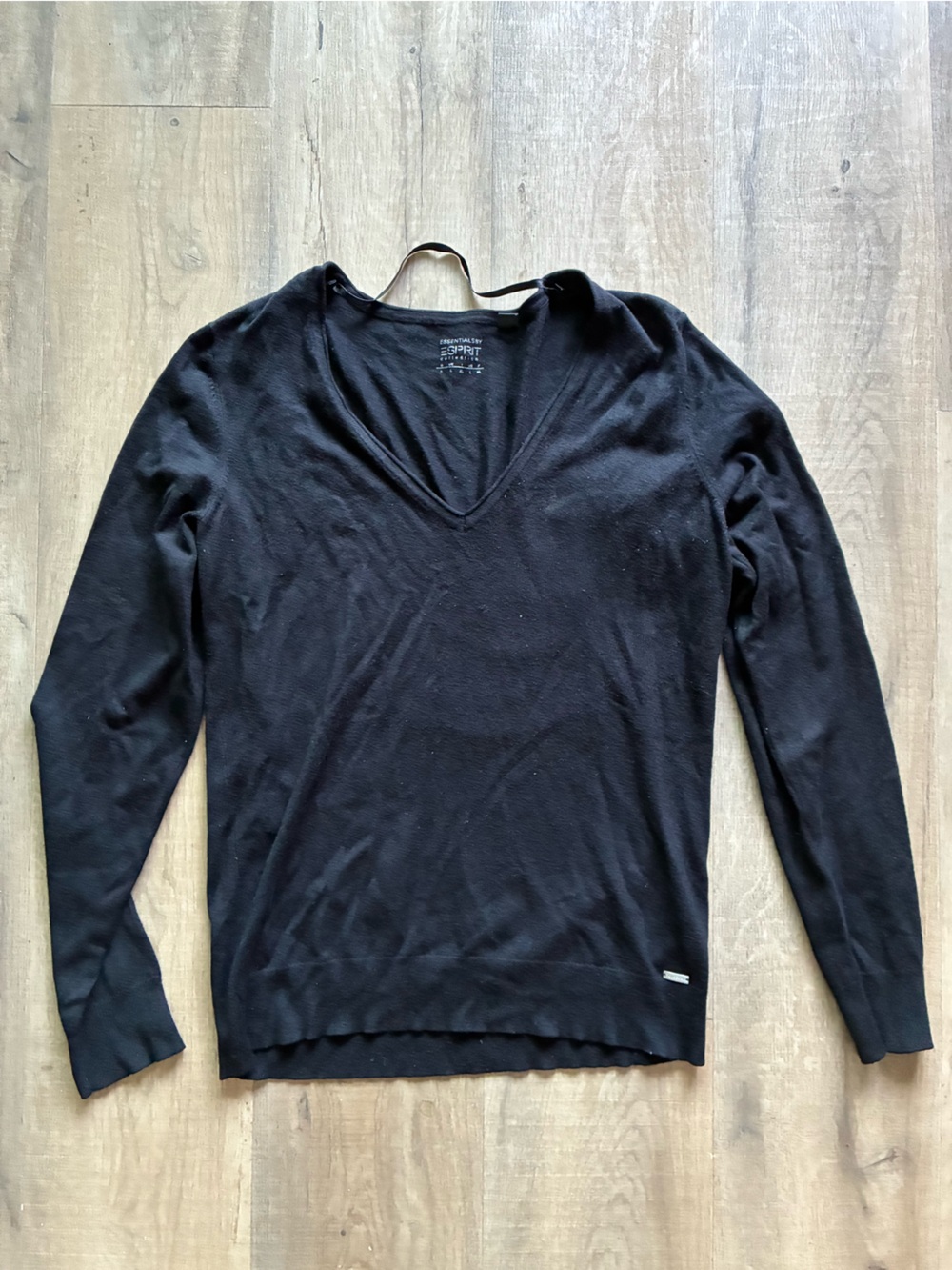 Esprit Black V-Neck Lightweight Women's Sweater